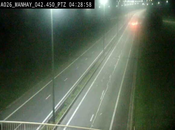 Webcam autoroute A26/E25 à hauteur de Manhay, à la jonction avec la N651 en direction de Liège - BK 42.4