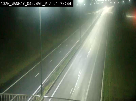 Webcam autoroute A26/E25 à hauteur de Manhay, à la jonction avec la N651 en direction de Liège - BK 42.4