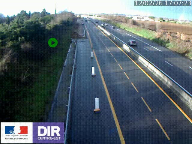 Webcam sur le contournement de Valence, sur la Nationale 7, à la jonction avec la N532, caméra orientée vers Grenoble