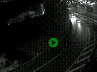 Caméra autoroute à la jonction entre l'A7 et la D301 (Boulevard urbain Sud de Lyon) à Feyzin, au sud de Lyon. Vue orientée vers Mions