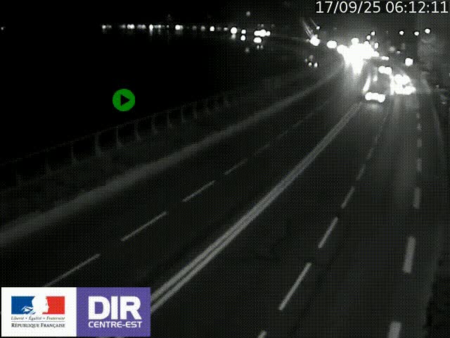 Webcam sur le quai Parjot à Vienne, aux Portes de Lyon, sur la Nationale 7, à la jonction avec le boulevard du Rhône-nord (D1407), caméra orientée vers Lyon
