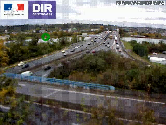 Clone of Caméra de circulation sur A7 à Lyon Perrache vers Marseille, le long du Rhône