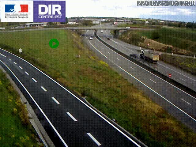 Webcam sur le contournement de Valence, sur la Nationale 7, caméra orientée vers Lyon
