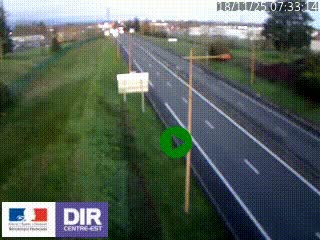 Webcam à Mably, à proximité de Roanne en direction de Moulins sur la N7