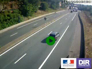 Caméra autoroutière sur l'A47 à hauteur de Givors, a proximité de Lyon. La webcam est orientée vers Lyon
