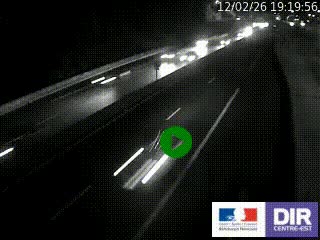 Caméra autoroutière sur l'A47 à hauteur de Givors, a proximité de Lyon. La webcam est orientée vers Lyon