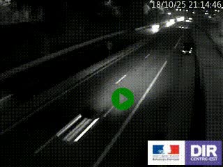 Caméra autoroutière sur l'A47 à hauteur de Givors, a proximité de Lyon. La webcam est orientée vers Lyon