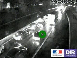 Caméra autoroutière sur l'A47 à hauteur de Givors, a proximité de Lyon. La webcam est orientée vers Lyon