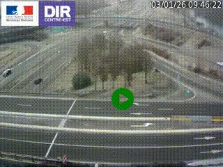 Webcam traffic à Grenoble-sud sur l'autoroute A480. Vue orientée vers l'entrée et la sortie de Grenoble
