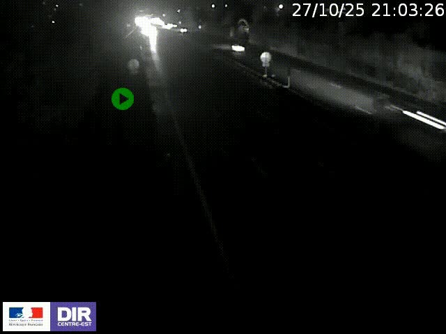 Webcam à Bron sur l'A43 à la jonction avec le boulevard périphérique de Lyon (D383). Vue orientée vers Lyon