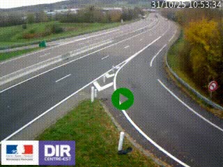 Webcam routière sur la RN6 à Auxerre, à hauteur de la sortie Monéteau, en direction de l'A6 (Gurgy)