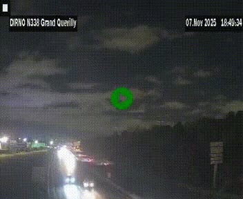Webcam routière sur N338 à hauteur de Grand-Quevilly en périphérie de Rouen. Vue orientée vers Rouen