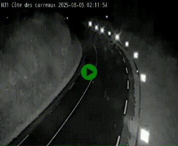 Webcam en haut de la Côte des Carreaux sur la N31 à Avesnes-en-Bray. Vue orientée vers Rouen