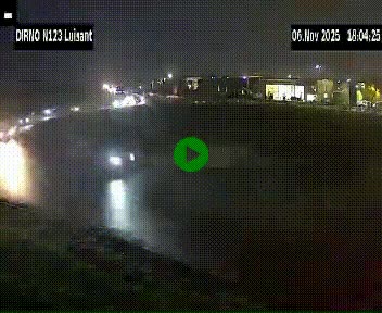 Webcam en périphérie de Chartres sur la N123, à hauteur de Luisant. Vue orientée vers Chartres