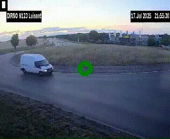 Webcam en périphérie de Chartres sur la N123, à hauteur de Luisant. Vue orientée vers Chartres
