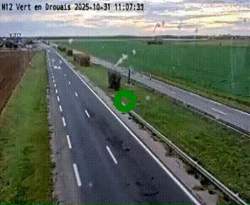 Webcam à hauteur de Vert-en-Drouais sur la N12, en périphérie de Dreux. Vue orientée vers Alençon