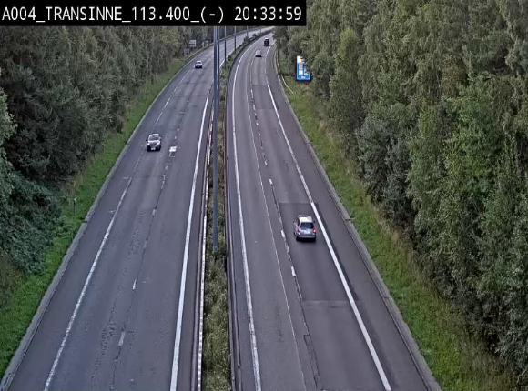 Caméra trafic E411 (A4) - Transinne direction Namur - BK 113.425