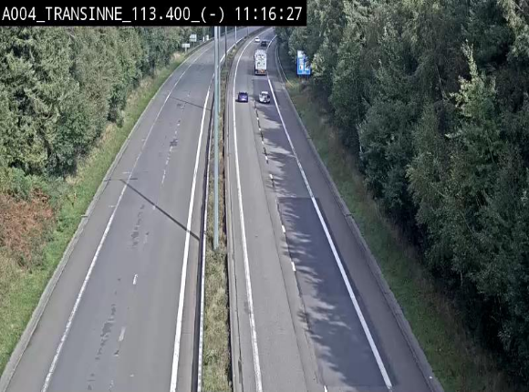 Caméra trafic E411 (A4) - Transinne direction Namur - BK 113.425
