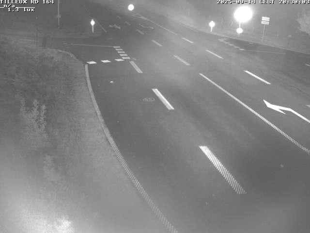 Webcam sur la RD164 à Tilleux. Vue orientée vers Neufchâteau