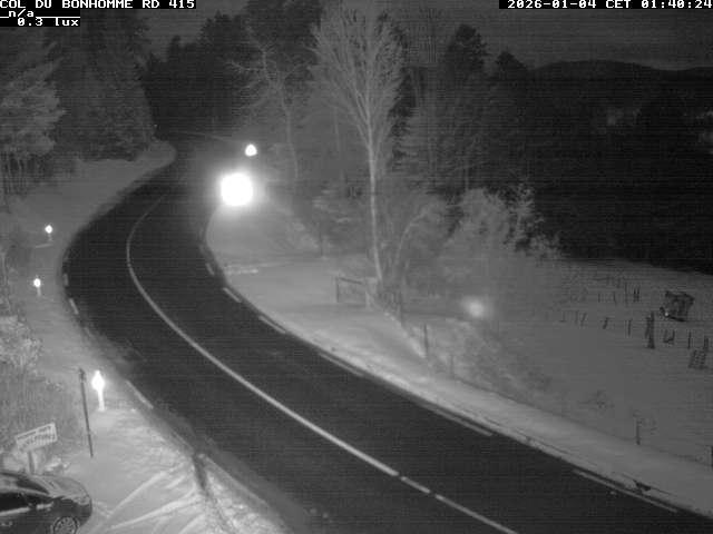 Caméra à proximité du col du Bonhomme sur la D415 à Plainfaing vers l'Alsace