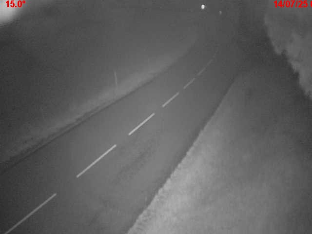 Webcam en haut du col du Ballon d'Alsace sur la D465 à 1075 mètres d'altitude dans les Vosges