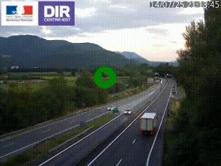 Caméra trafic à Meylan sur la Rocade-Sud de Grenoble en direction d'Aix-en-Provence
