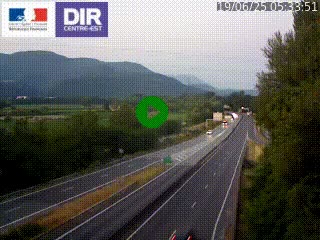 Caméra trafic à Meylan sur la Rocade-Sud de Grenoble en direction d'Aix-en-Provence