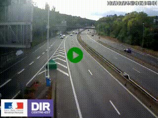 Caméra autoroute sur A6 - Valvert, près de Lyon, en direction de Paris, à hauteur de la sortie 36 Porte du Valvert