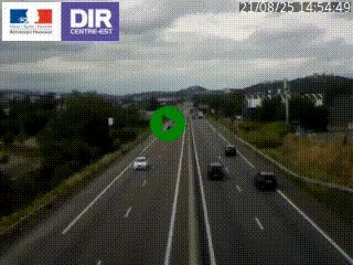 Caméra autoroute à Saint-Etienne (Les Littes) à hauteur du Ikea Saint-Etienne sur l'A72 en direction de Roanne