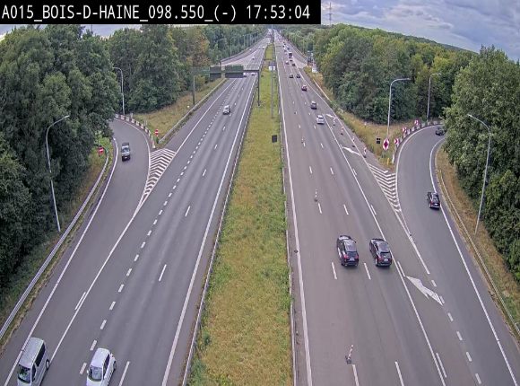 Webcam autoroute Belgique - Bois d'Haine - E42 - BK 98.6