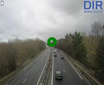 Webcam sur le périphérique de Caen (N814) à l'est de la ville, à Mondeville hauteur de la sortie 2, Presqu'île-Rives de l'Orne, au bout de l'autoroute A13