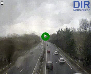 Webcam sur le périphérique de Caen (N814) à l'est de la ville, à Mondeville hauteur de la sortie 2, Presqu'île-Rives de l'Orne, au bout de l'autoroute A13
