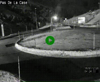 Webcam sur la N22 au niveau du poste frontière entre la France et Andorre à proximité de Pas de la Case à plus de 2000 mètres d'altitude