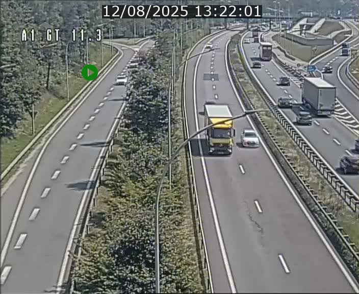 Traffic live webcam Luxembourg Senningerberg - A1 direction Allemagne - BK 11.3
