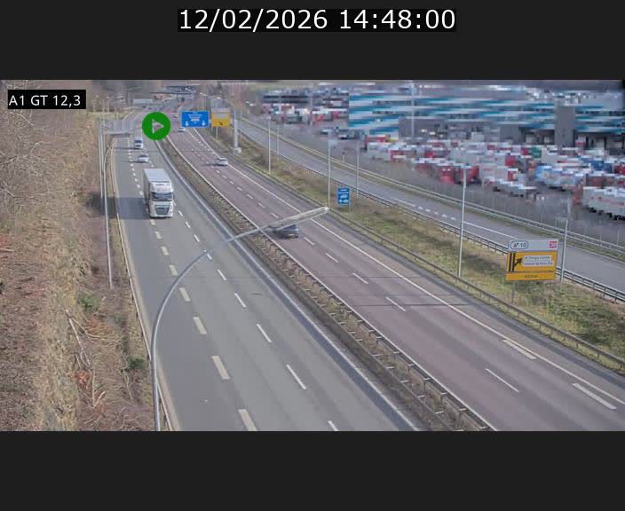 Traffic live webcam Luxembourg Senningerberg - A1 direction Allemagne - BK 12.3