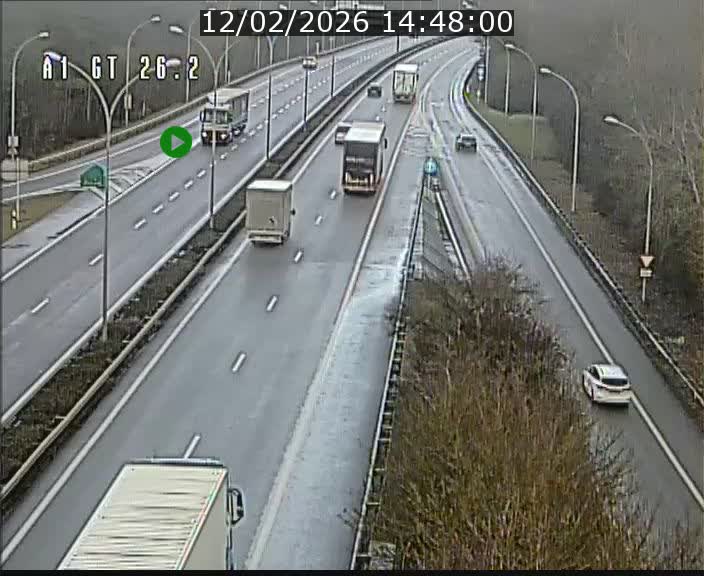 Traffic live webcam Luxembourg Grevenmacher - A1 direction Allemagne - BK 26.2