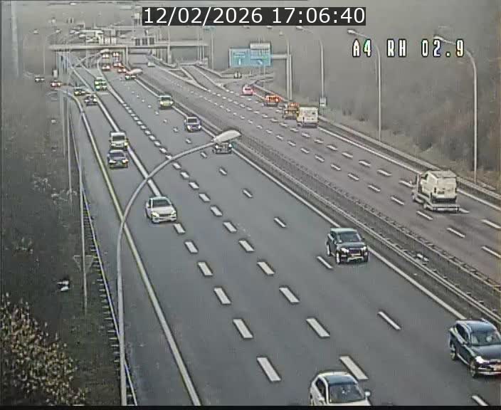 Webcam traffic A4 Luxembourg - BK 2.9 - Croix de Cessange (direction Luxembourg)