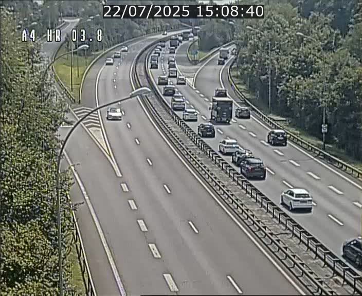 Webcam traffic A4 Luxembourg - BK 3.8 - Leudelange (direction Esch sur Alzette)