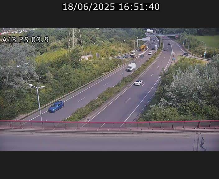 Traffic live webcam Luxembourg Differdange - A13 direction Esch-sur-Alzette - BK 3.9