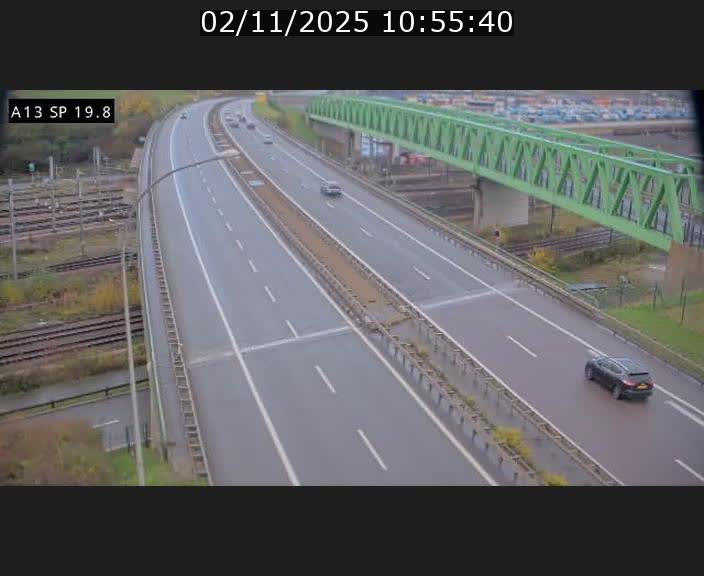 Traffic live webcam Luxembourg Croix de Bettembourg - A13 direction Esch-sur-Alzette - BK 19.8