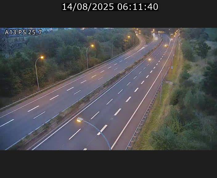 Traffic live webcam Luxembourg Frisange - A13 direction Allemagne - BK 26