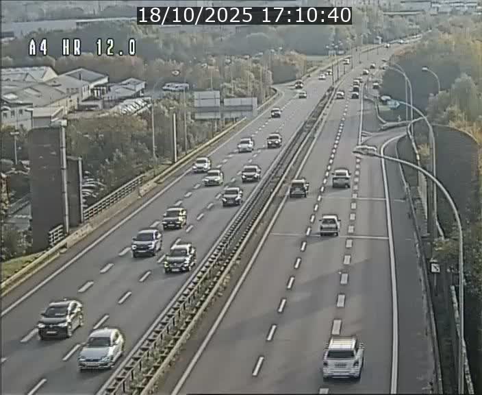 Traffic live webcam Luxembourg Jonction Foetz - A4 - BK 12.0 - direction Esch sur Alzette