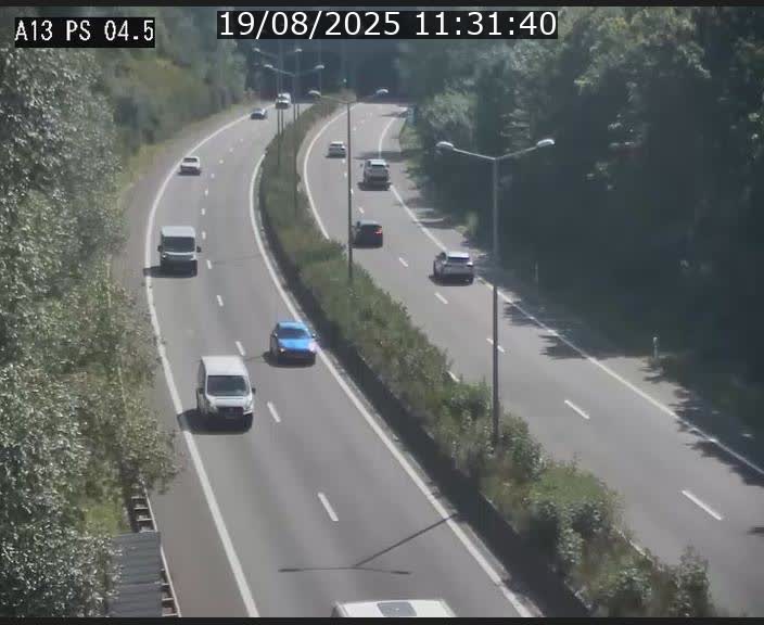 Traffic live webcam Luxembourg Differdange - A13 direction Esch-sur-Alzette - BK 4.5