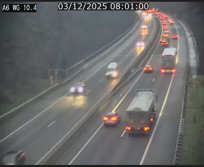 Traffic live webcam Luxembourg Mamer - A6 - BK 10.4 - direction Luxembourg/France/Allemagne
