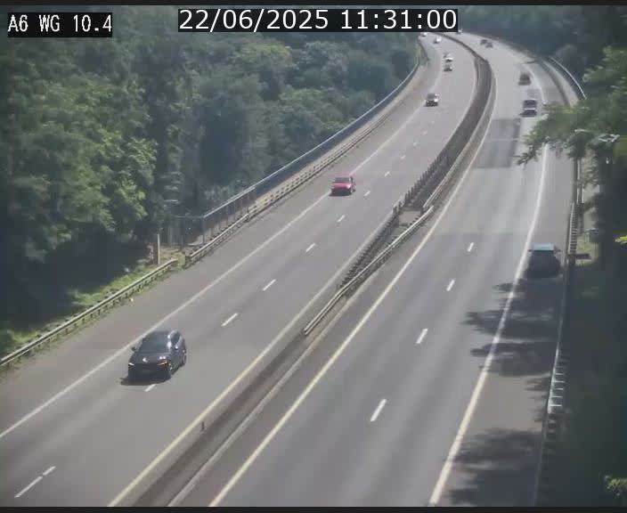 Traffic live webcam Luxembourg Mamer - A6 - BK 10.4 - direction Luxembourg/France/Allemagne