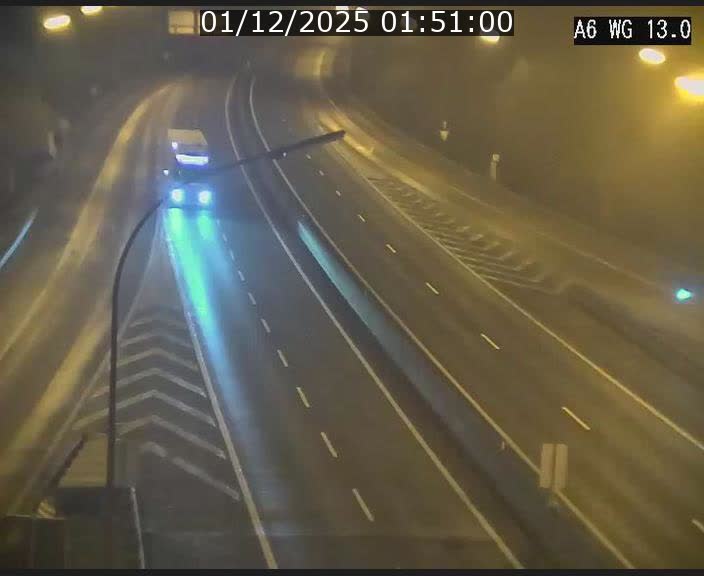 Traffic live webcam Luxembourg Mamer - A6 - BK 13 - direction Luxembourg/France/Allemagne