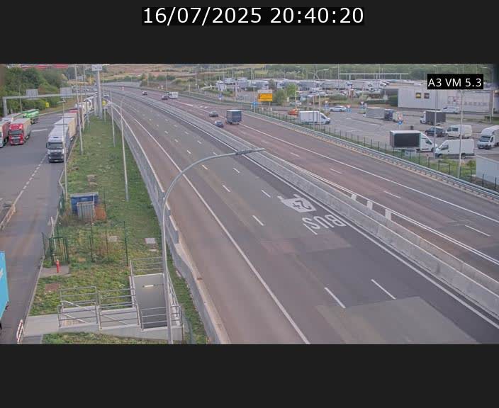 Traffic live webcam Luxembourg Aire de Berchem - A3 - BK 5 - direction France