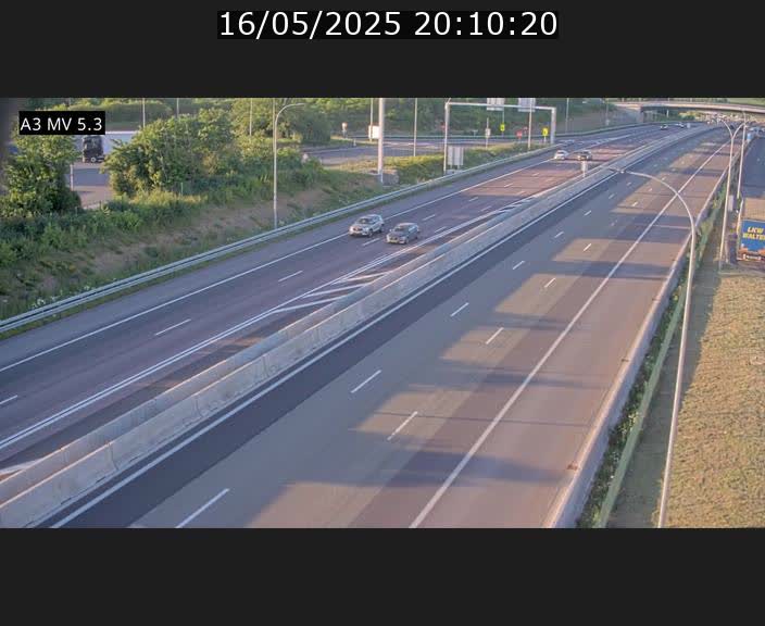 Webcam à l'Aire de Berchem au Luxembourg sur l'A3. Vue orientée vers la France