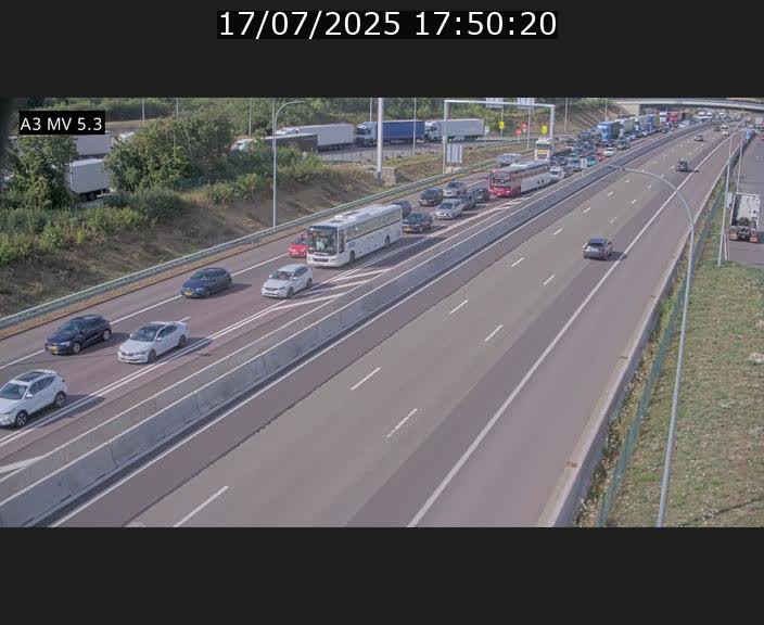 Webcam à l'Aire de Berchem au Luxembourg sur l'A3. Vue orientée vers la France