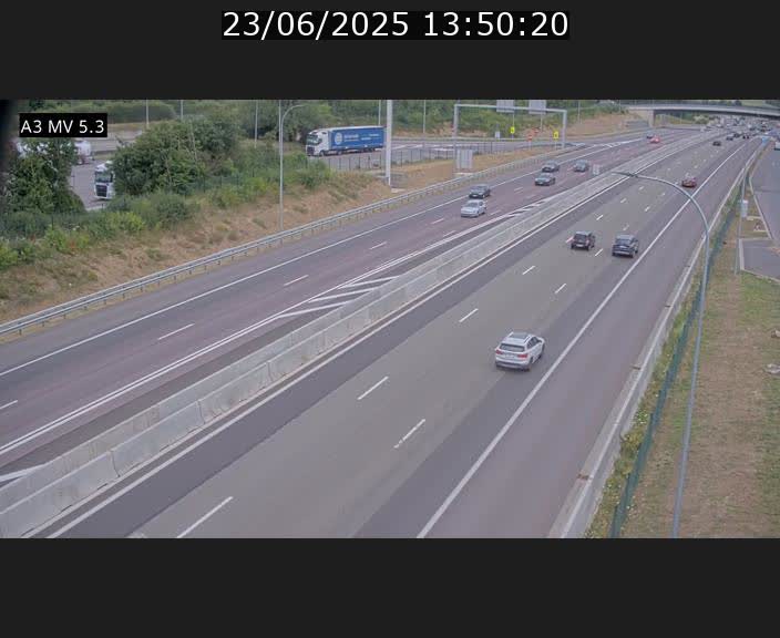 Webcam à l'Aire de Berchem au Luxembourg sur l'A3. Vue orientée vers la France